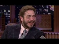 Fallon struggles to speak with Post Malone