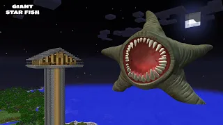 SURVIVING FROM GIANT STARFISH SEA MONSTER in Minecraft Part 2 - Gameplay