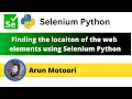 Finding the location of the Web Element Selenium Python