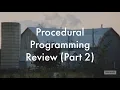 1 1 Procedural Programming Review Part 2 1