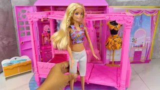 Satisfying With Unboxing Miniature Barbie Doll And  Bedroom Toilet Set Toys #toys