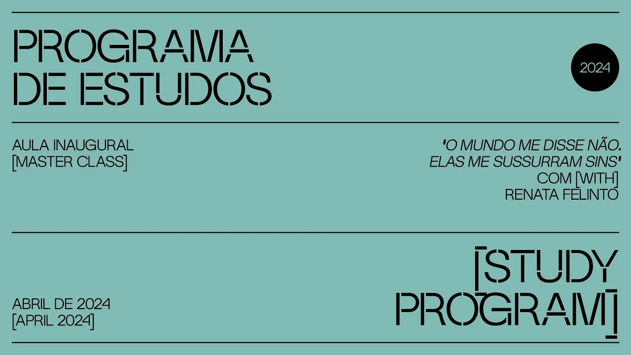 Programa de Estudos | Conversa com Renata Felinto