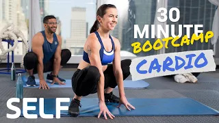 30 Minute Bodyweight Cardio Bootcamp Workout - No Equipment With Warm-Up Cool-Down SELF