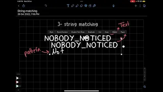 Analysis of algorithms brute force part 3 String Matching