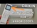 How to check Fault Codes Daikin Air Conditioner Air Con Errors