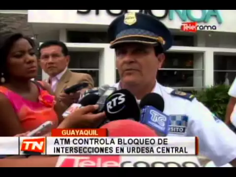 ATM controla bloqueo de intersecciones en Urdesa Central
