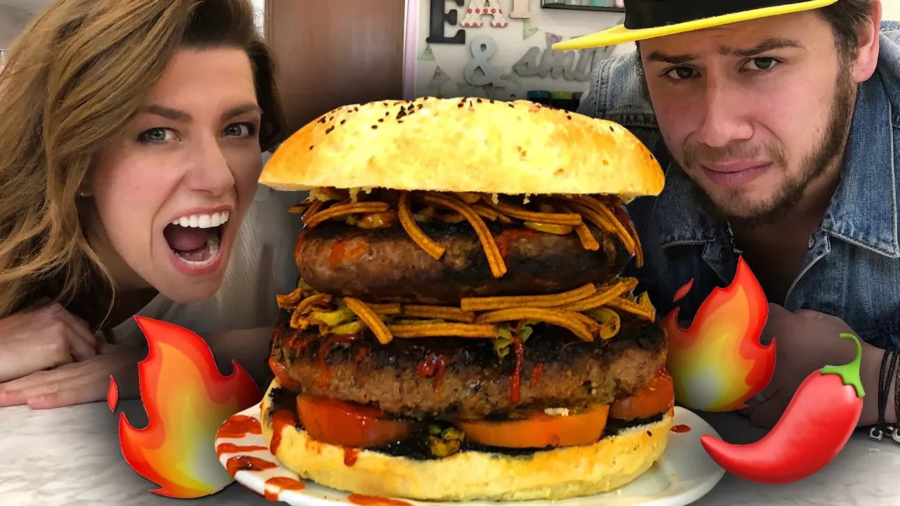 LA HAMBURGUESA MS PICANTE DEL MUNDO GIGANTE! con STRECCI   DACOSTA