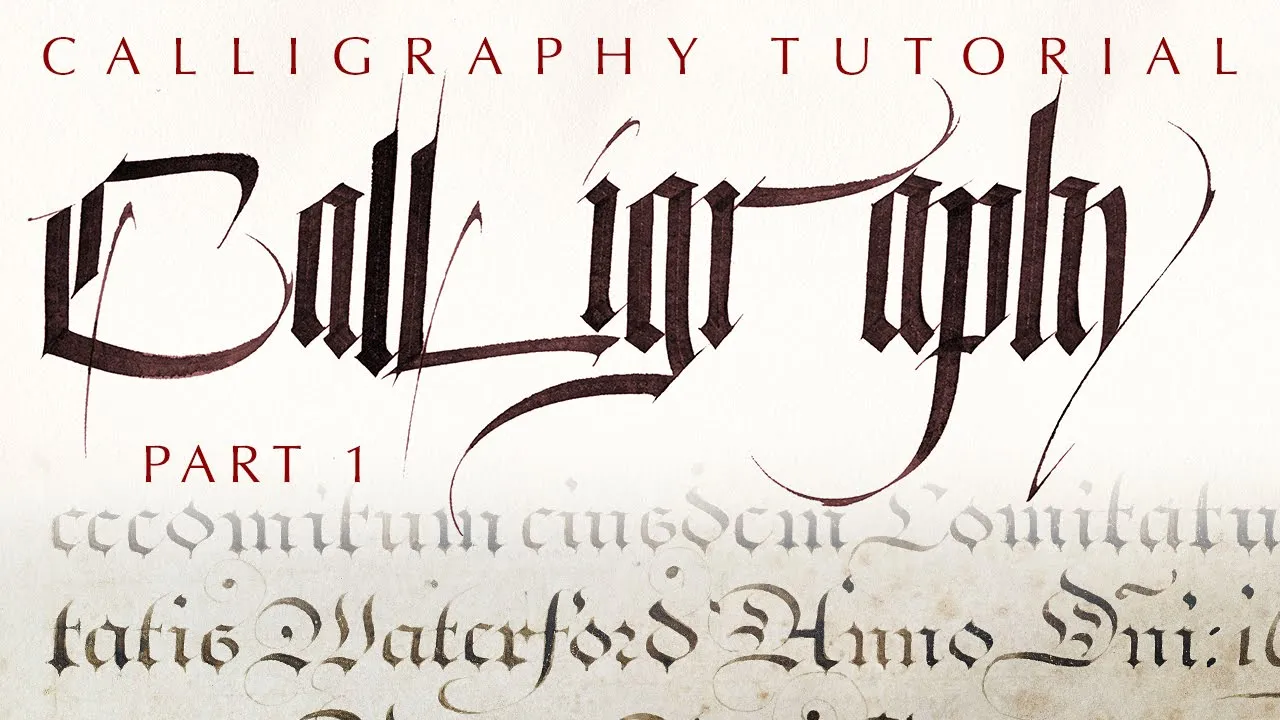 The Art of Writing: A Calligraphy Tutorial, Part One