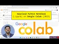 How to Download Python Notebook ipynb on Google Colab colab research google com 2022