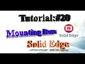 Solid Edge Tutorial Create a Mounting Boss in Solid Edge Learning Tube