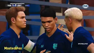  thailand vs kuwait live today international friendly match 2026 football gameplay hd