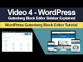 WordPress Gutenberg Block Editor Sidebar Explained 4 Of 9