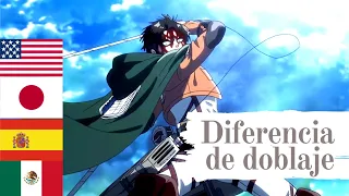 levi vs titan bestia levi vs zeke comparaci n de doblaje jap esp lat eng 
