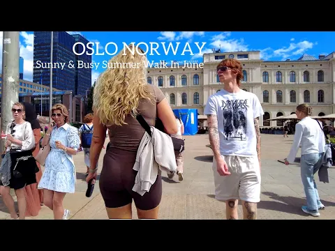 Download MP3 OSLO NORWAY, Sunny & Busy Walk In The Middle Of Oslo!🇳🇴 Virtual Walking Tour` 4K/60ftp