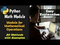 - Math Module Python Math Module Python Modules Python Tutorial Python Tutorial in Hindi