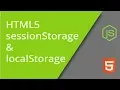 HTML5 JavaScript Web Storage using localStorage and sessionStorage