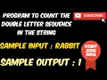 Program To Count The Double Letter Sequence In The String JAVA CLASS 10 ICSE