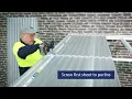 SUNTUF Beehive Polycarbonate High Impact DIY roof installation