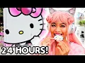 LET S EAT HELLO KITTY FOOD FOR 24 HOURS PT 2