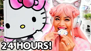 LET S EAT HELLO KITTY FOOD FOR 24 HOURS PT 2