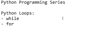 11 Python - for loop