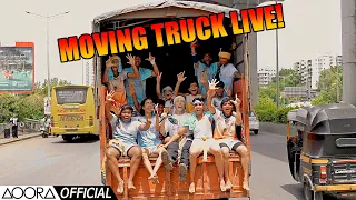 HARE KRISHNA on a Moving Truck in INDIA AOORA ROAD LIVE |  Dahihandi Special