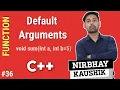 Default Arguments In C How to use Default Arguments Full Lecture Explain In Hindi By Nirbhay