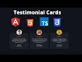 BUILDING TESTIMONIAL CARDS WITH ANGULAR HTML SCSS Typescript - Front-end