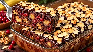 Oats, 54g of Protein, and cocoa! A cake that takes just 5 minutes of prep! No sugar! No flour!