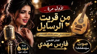 من قريت الرسايل بصوت نسائي ساحر بالذكاء الاصطناعي للفنان الشعبي فارس مهدي  دندنها