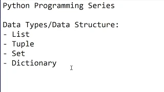 17 Python - Data Structure