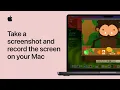 How to take a screenshot and record the screen on your Mac Apple Support