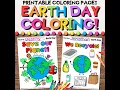 Earth Day and Recycling Coloring Pages for Elementary Students
