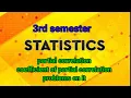 partial correlation coefficient of partial correlation and problems on it bsc statistics