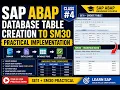 SAP ABAP Course Database Table Creation to SM30 SE11 Practical Implementation