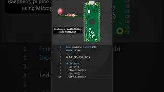 Micropython on Raspberry pi Pico LED Blinking