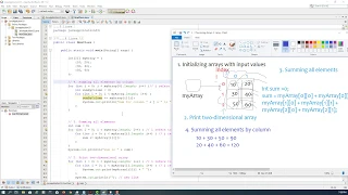 Java Tutorial 34 - Processing Two-Dimensional Arrays 1-3