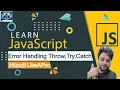Understanding JavaScript Errors with Throw Try Catch and Finally Javascript Roadmap 2024 Hindi