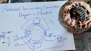 pedestal fan winding connection diagram practical 5 wires only