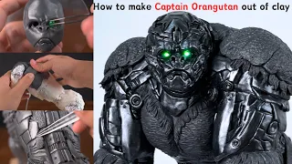 How to make an orangutan from clay｜Captain Chimp｜General Chimpanzee｜kay's clay