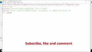 Python CGI Program 3 Display Environment variables