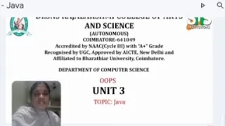 Java OOPS SNS Institutions