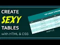 Create SEXY Tables with HTML CSS Part