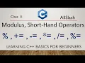 Class 11 Modulus Short-Hand Operators C Tutorial for Beginners Programming in Urdu and Hindi