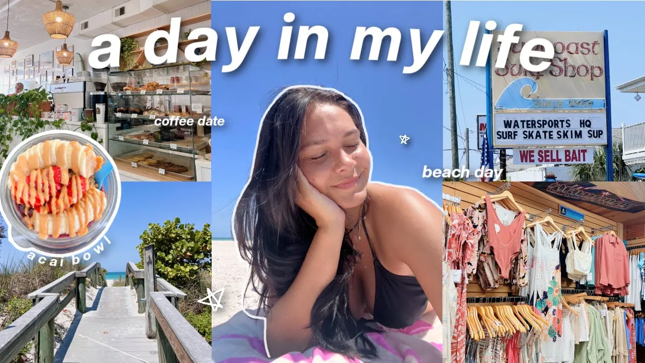 a day in my life VLOG: coffee date, beach day, playing baseball + more