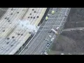 Smoke over I-85 due to fire under highway