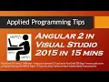 Angular 2 TypeScript in Visual Studio 2015