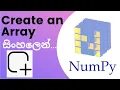 Python Numpy Tutorial - 02 Create an Array Sinhala