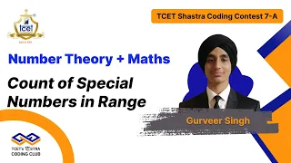 TCET Shastra Coding Contest 7-A Count of Special numbers in a range ft Gurveer Singh