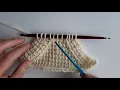 EN symmetrical decreases Tunisian simple stitches
